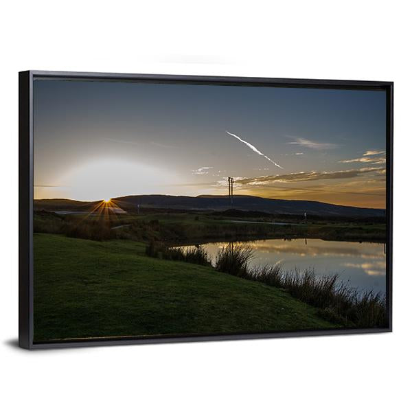 Keepers Pond In Evening Canvas Wall Art-3 Horizontal-Gallery Wrap-25" x 16"-Tiaracle