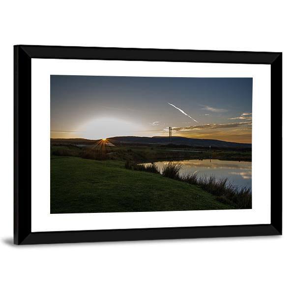 Keepers Pond In Evening Canvas Wall Art-3 Horizontal-Gallery Wrap-25" x 16"-Tiaracle