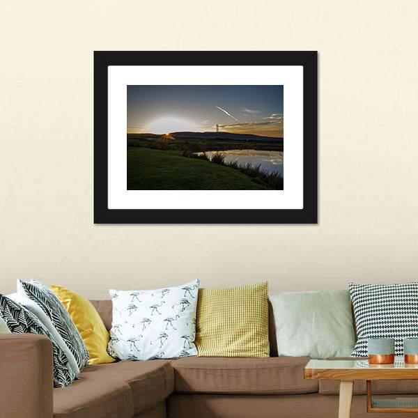Keepers Pond In Evening Canvas Wall Art-3 Horizontal-Gallery Wrap-25" x 16"-Tiaracle