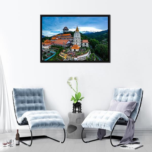 Kek Lok Si Temple Canvas Wall Art-1 Piece-Floating Frame-24" x 16"-Tiaracle