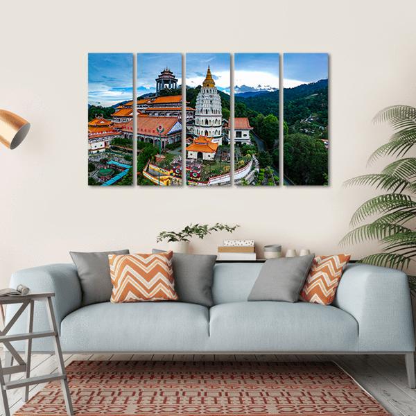 Kek Lok Si Temple Canvas Wall Art-5 Horizontal-Gallery Wrap-22" x 12"-Tiaracle
