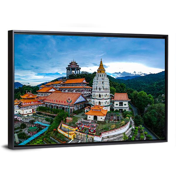 Kek Lok Si Temple Canvas Wall Art-5 Horizontal-Gallery Wrap-22" x 12"-Tiaracle