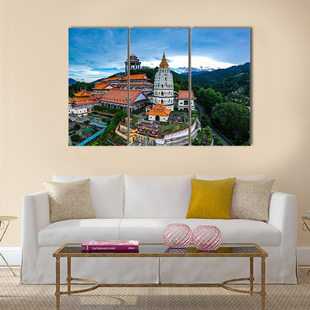 Kek Lok Si Temple Canvas Wall Art-3 Horizontal-Gallery Wrap-37" x 24"-Tiaracle