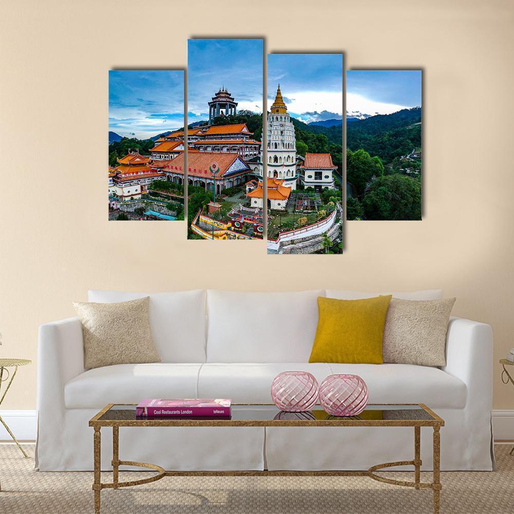 Kek Lok Si Temple Canvas Wall Art-4 Pop-Gallery Wrap-50" x 32"-Tiaracle