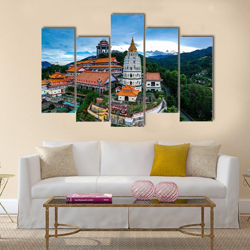 Kek Lok Si Temple Canvas Wall Art-5 Pop-Gallery Wrap-47" x 32"-Tiaracle