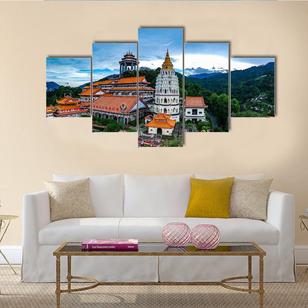 Kek Lok Si Temple Canvas Wall Art-5 Star-Gallery Wrap-62" x 32"-Tiaracle