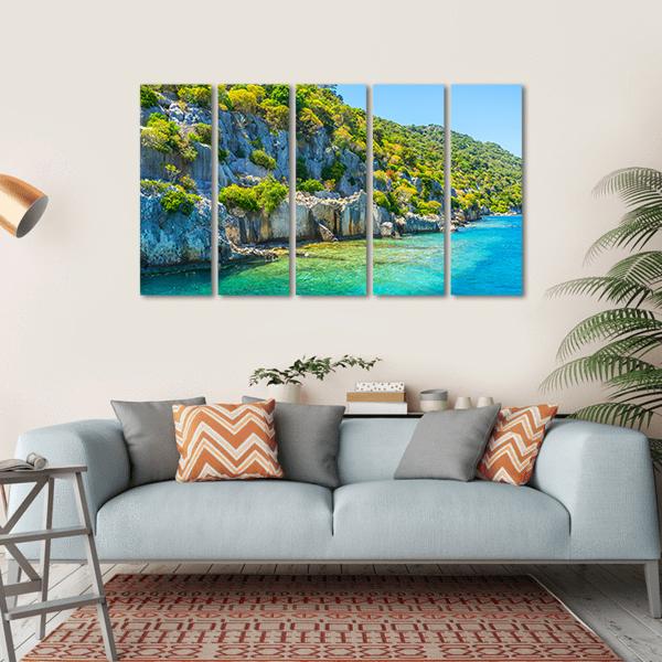 Kekova Island Canvas Wall Art-5 Horizontal-Gallery Wrap-22" x 12"-Tiaracle