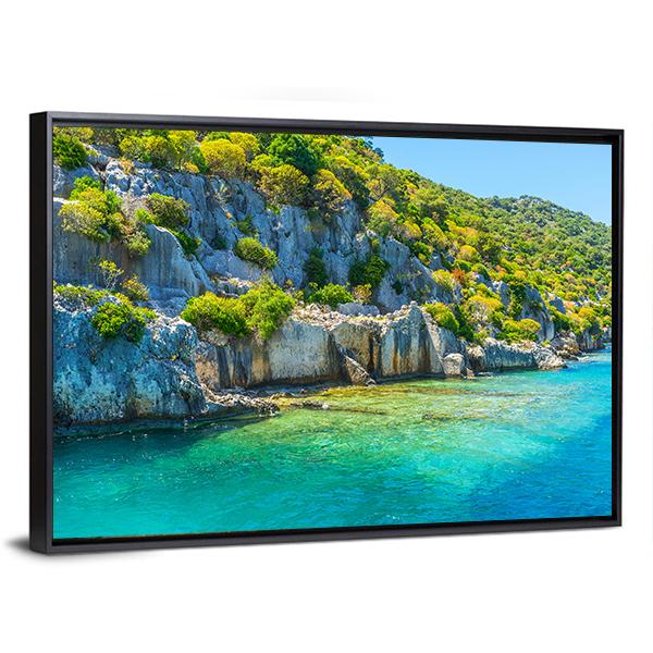 Kekova Island Canvas Wall Art-3 Horizontal-Gallery Wrap-25" x 16"-Tiaracle