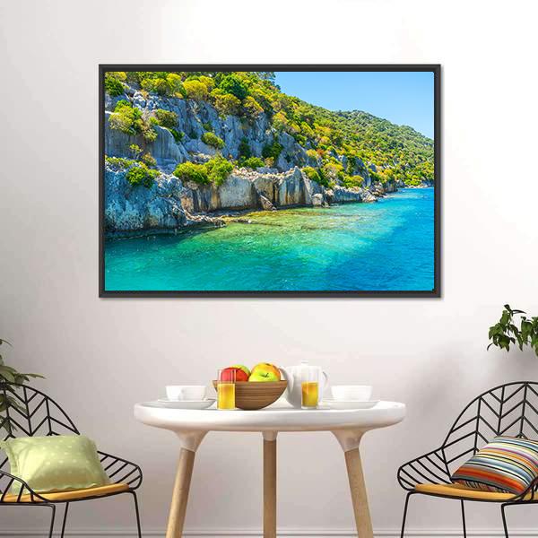 Kekova Island Canvas Wall Art-3 Horizontal-Gallery Wrap-25" x 16"-Tiaracle