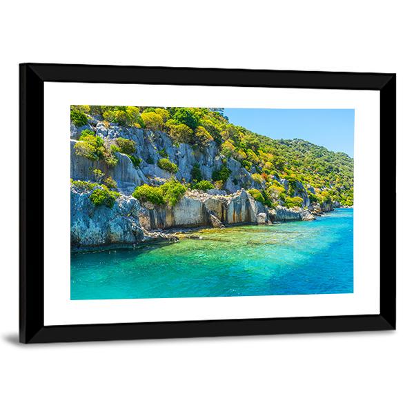Kekova Island Canvas Wall Art-3 Horizontal-Gallery Wrap-25" x 16"-Tiaracle
