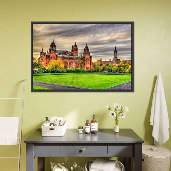 Kelvingrove Museum Canvas Wall Art-1 Piece-Floating Frame-24" x 16"-Tiaracle