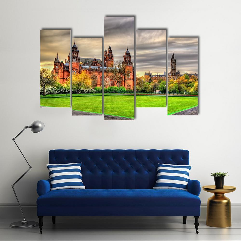 Kelvingrove Museum Canvas Wall Art-5 Pop-Gallery Wrap-47" x 32"-Tiaracle