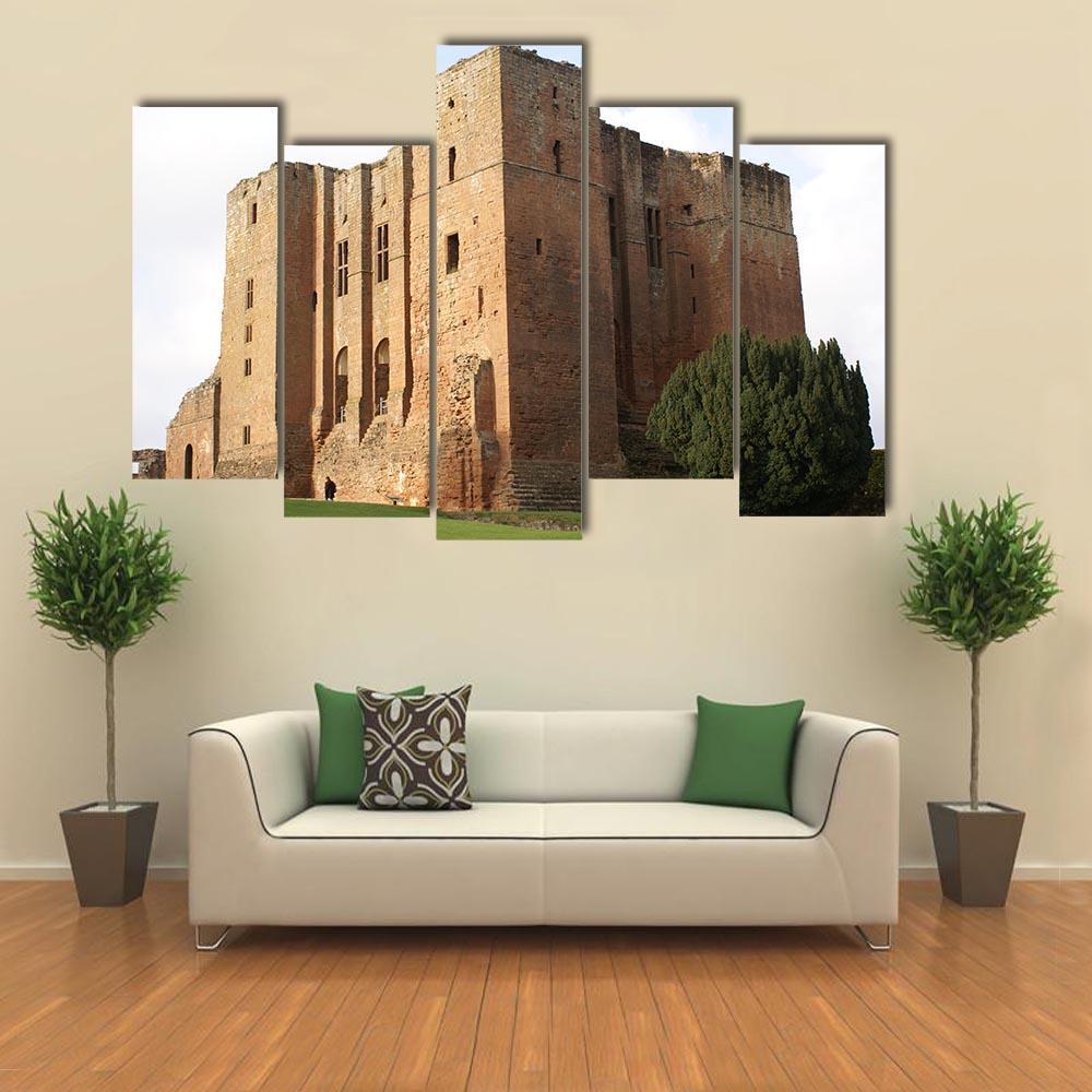 Kenilworth Castle In Warwickshire Canvas Wall Art-5 Pop-Gallery Wrap-47" x 32"-Tiaracle