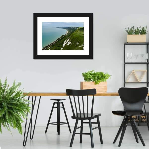 Kent Coastline Between Dover Canvas Wall Art-3 Horizontal-Gallery Wrap-25" x 16"-Tiaracle
