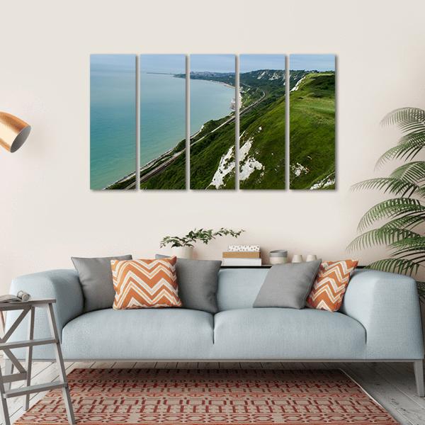 Kent Coastline Between Dover Canvas Wall Art-5 Horizontal-Gallery Wrap-22" x 12"-Tiaracle