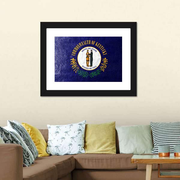 Kentucky Flag Canvas Wall Art-5 Horizontal-Gallery Wrap-22" x 12"-Tiaracle