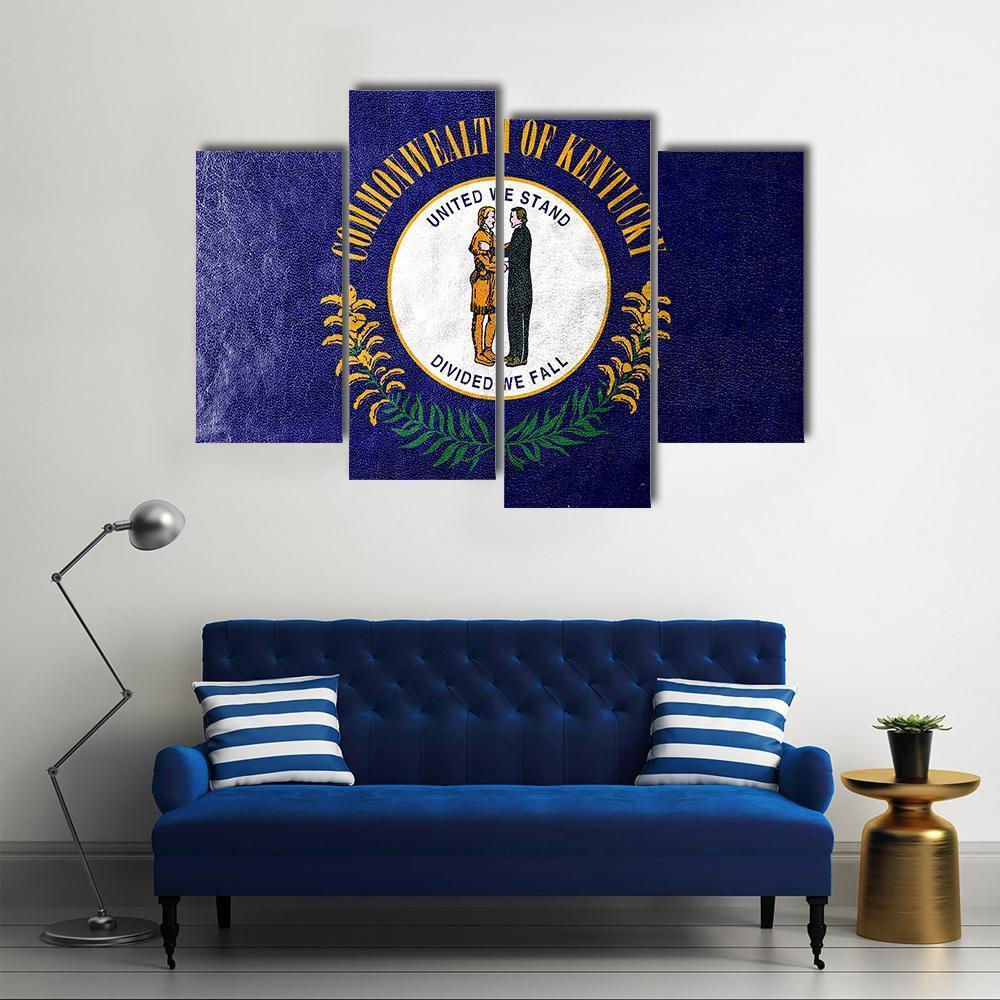 Kentucky Flag Canvas Wall Art-4 Pop-Gallery Wrap-50" x 32"-Tiaracle