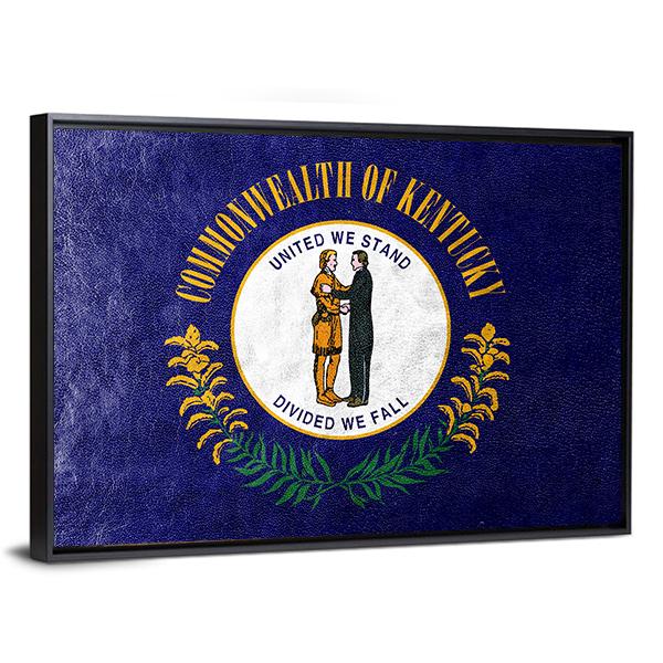 Kentucky Flag Canvas Wall Art-3 Horizontal-Gallery Wrap-25" x 16"-Tiaracle