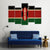 Kenya Flag Canvas Wall Art-3 Horizontal-Gallery Wrap-37" x 24"-Tiaracle