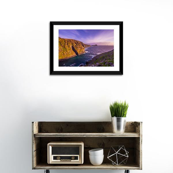 Kerry Cliffs Ireland Canvas Wall Art-1 Piece-Framed Print-20" x 16"-Tiaracle