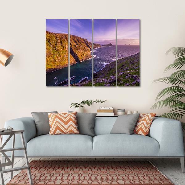 Kerry Cliffs Ireland Canvas Wall Art-4 Horizontal-Gallery Wrap-34" x 24"-Tiaracle