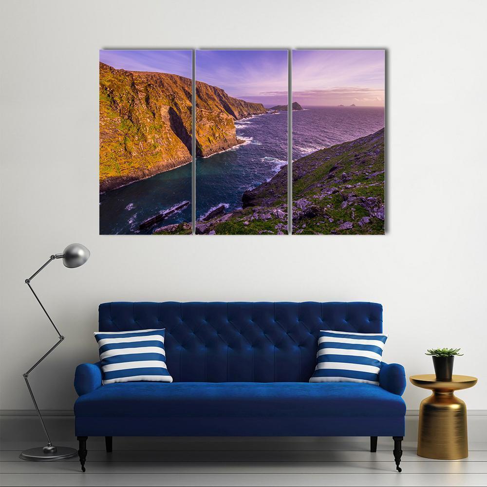 Kerry Cliffs Ireland Canvas Wall Art-3 Horizontal-Gallery Wrap-37" x 24"-Tiaracle