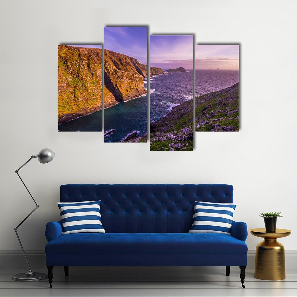Kerry Cliffs Ireland Canvas Wall Art-4 Pop-Gallery Wrap-50" x 32"-Tiaracle