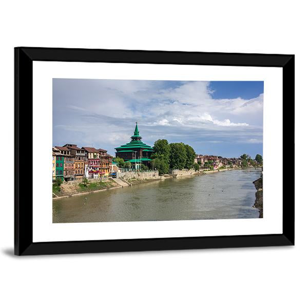 Khanqah-E-Moula Ancient Mosque Canvas Wall Art-3 Horizontal-Gallery Wrap-25" x 16"-Tiaracle