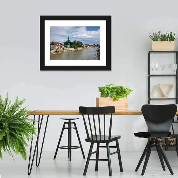 Khanqah-E-Moula Ancient Mosque Canvas Wall Art-3 Horizontal-Gallery Wrap-25" x 16"-Tiaracle
