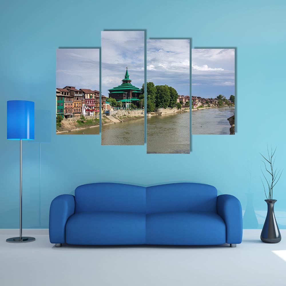 Khanqah-E-Moula Ancient Mosque Canvas Wall Art-4 Pop-Gallery Wrap-50" x 32"-Tiaracle