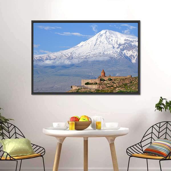 Khor Virap Monastery Canvas Wall Art-5 Horizontal-Gallery Wrap-22" x 12"-Tiaracle