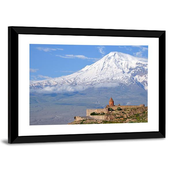 Khor Virap Monastery Canvas Wall Art-3 Horizontal-Gallery Wrap-25" x 16"-Tiaracle