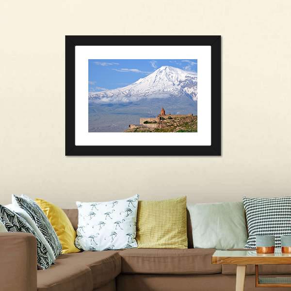 Khor Virap Monastery Canvas Wall Art-5 Horizontal-Gallery Wrap-22" x 12"-Tiaracle