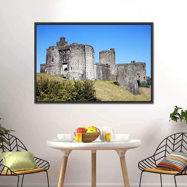 Kidwelly Castle Canvas Wall Art-3 Horizontal-Gallery Wrap-25" x 16"-Tiaracle
