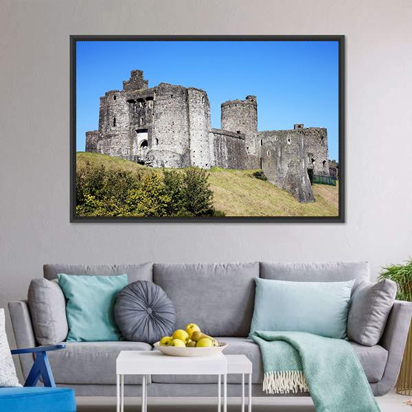 Kidwelly Castle Canvas Wall Art-5 Horizontal-Gallery Wrap-22" x 12"-Tiaracle