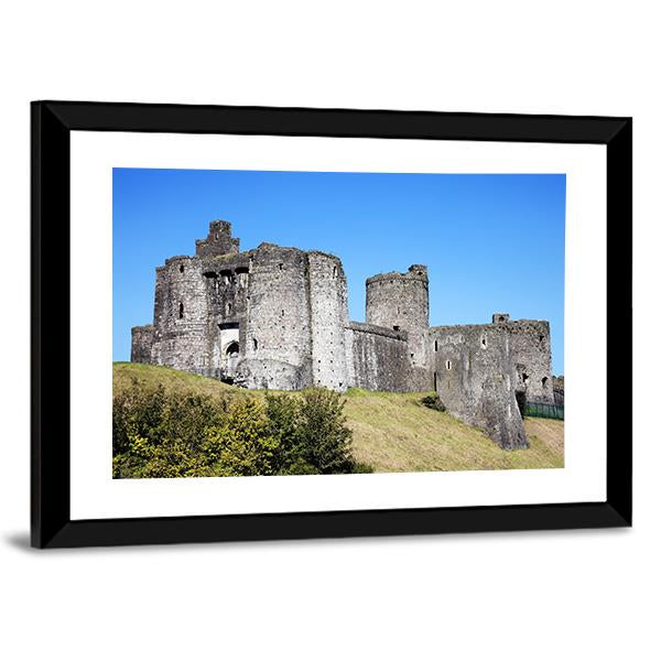 Kidwelly Castle Canvas Wall Art-5 Horizontal-Gallery Wrap-22" x 12"-Tiaracle