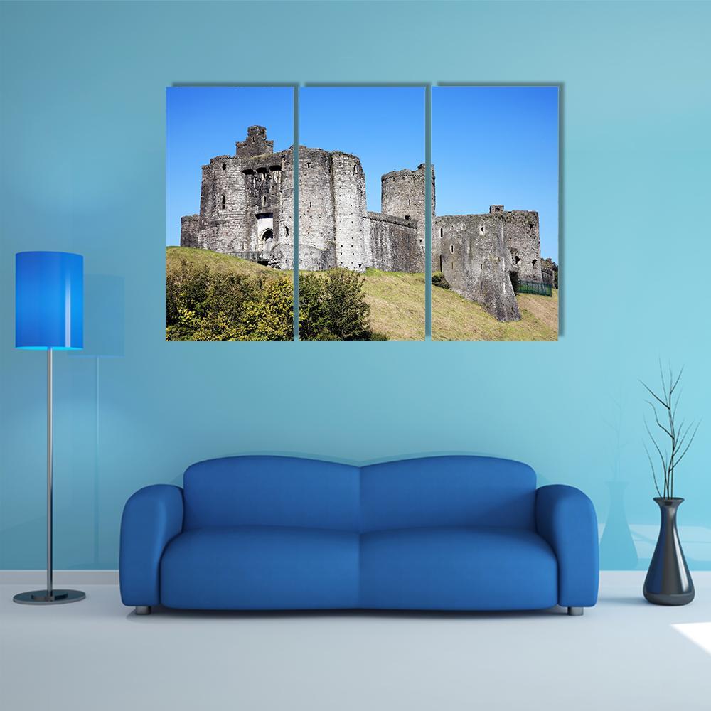 Kidwelly Castle Canvas Wall Art-3 Horizontal-Gallery Wrap-37" x 24"-Tiaracle
