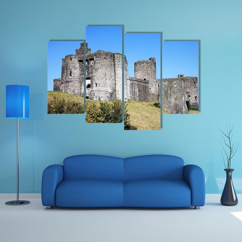 Kidwelly Castle Canvas Wall Art-4 Pop-Gallery Wrap-50" x 32"-Tiaracle