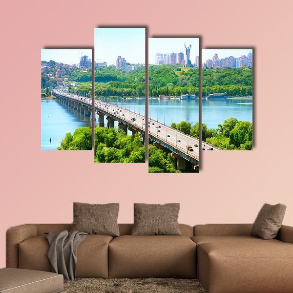 Kiev City Ukraine Canvas Wall Art-4 Pop-Gallery Wrap-50" x 32"-Tiaracle