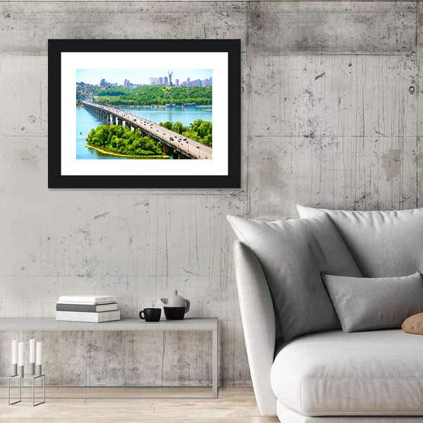 Kiev City Ukraine Canvas Wall Art-3 Horizontal-Gallery Wrap-25" x 16"-Tiaracle