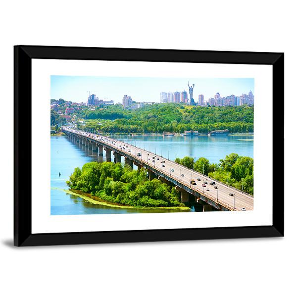 Kiev City Ukraine Panoramic Canvas Wall Art-1 Piece-36" x 12"-Tiaracle