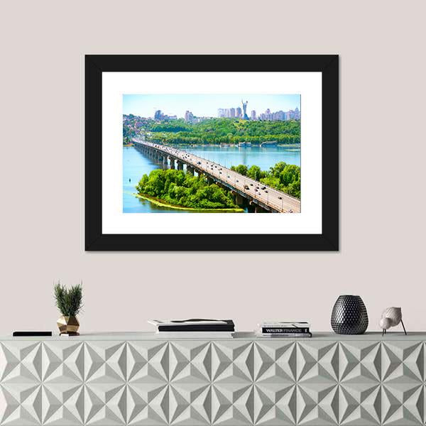 Kiev City Ukraine Panoramic Canvas Wall Art-1 Piece-36" x 12"-Tiaracle