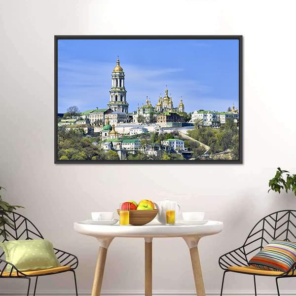 Kiev Pechersk Lavra Canvas Wall Art-3 Horizontal-Gallery Wrap-25" x 16"-Tiaracle