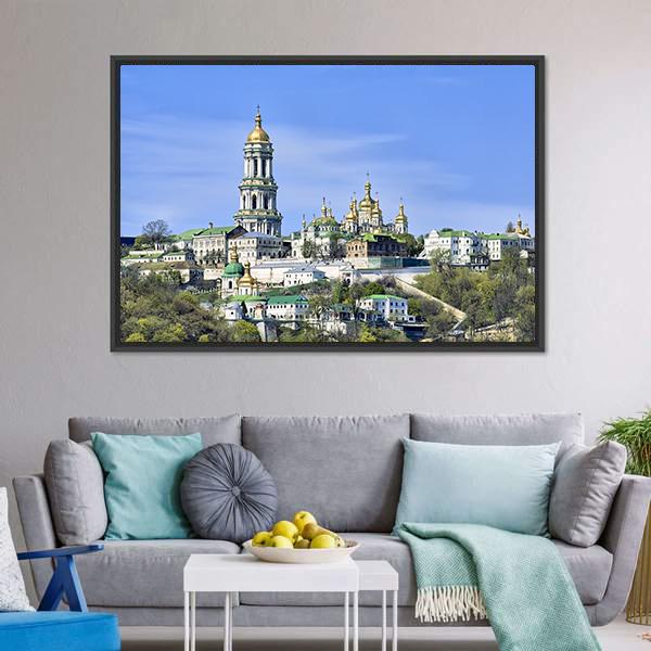 Kiev Pechersk Lavra Canvas Wall Art-3 Horizontal-Gallery Wrap-25" x 16"-Tiaracle