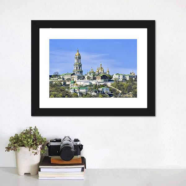 Kiev Pechersk Lavra Canvas Wall Art-1 Piece-Framed Print-20" x 16"-Tiaracle