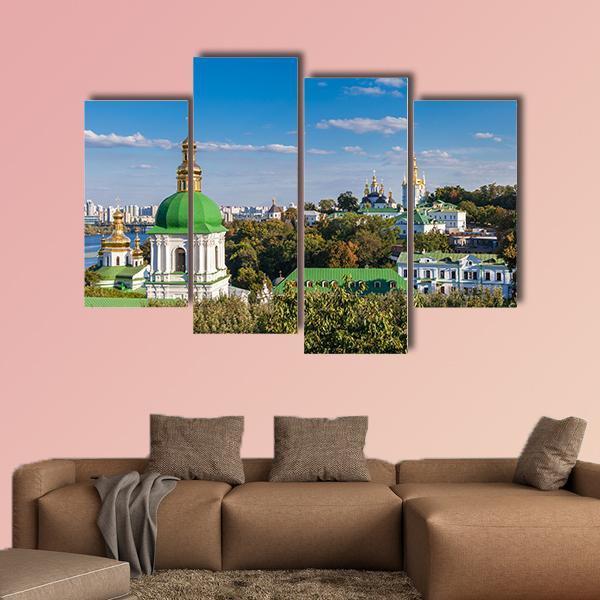 Kiev Pechersk Lavra Ukraine Canvas Wall Art-4 Pop-Gallery Wrap-50" x 32"-Tiaracle