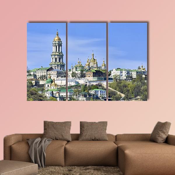 Kiev Pechersk Lavra Canvas Wall Art-3 Horizontal-Gallery Wrap-25" x 16"-Tiaracle