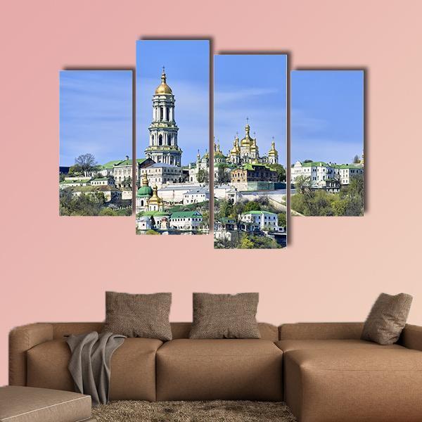 Kiev Pechersk Lavra Canvas Wall Art-4 Pop-Gallery Wrap-50" x 32"-Tiaracle