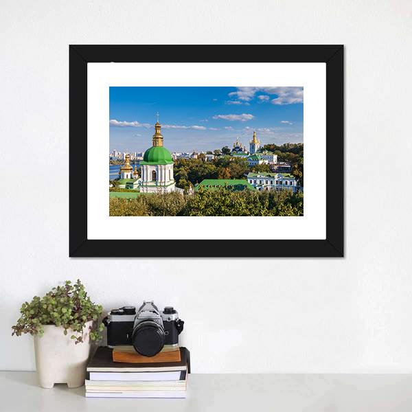 Kiev Pechersk Lavra Ukraine Canvas Wall Art-1 Piece-Framed Print-42" x 14"-Tiaracle