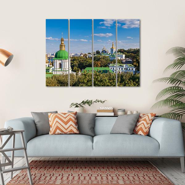 Kiev Pechersk Lavra Ukraine Canvas Wall Art-4 Horizontal-Gallery Wrap-34" x 24"-Tiaracle